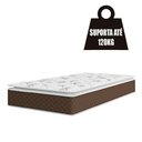 Ver imagem 7 de Cama Box Baú Solteiro Colchão Molas Ensacadas Pillow Top Martino 88x188x66cm Marrom/Branco