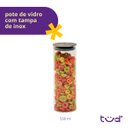 Ver imagem 3 de Pote de Vidro 550ml com Tampa Inox Hermético Redondo - Tud