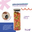 Ver imagem 4 de Pote de Vidro 550ml com Tampa Inox Hermético Redondo - Tud