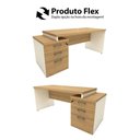 Ver imagem 4 de Mesa Escritório Executiva 170cm a 192cm 3 Gavetas Pé Painel F5