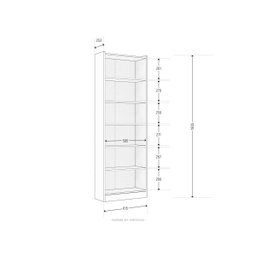Estante 5 prateleiras Moderno Multiuso Zanzini - 3