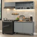 Ver imagem 1 de Armário de Cozinha Compacta 200cm Nice Madesa 10 Cinza