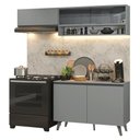 Ver imagem 3 de Armário de Cozinha Compacta 200cm Nice Madesa 10 Cinza