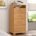 Ver imagem 2 de Comoda 4 Gavetas 1 Nicho Primor 62x130 cm Cinamomo Zanz