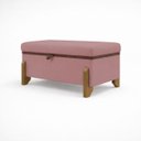 Ver imagem 2 de Puff Recamier Baú Versallies 100 Cm para Sala Quarto Bouclé