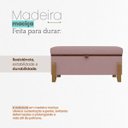 Ver imagem 6 de Puff Recamier Baú Versallies 100 Cm para Sala Quarto Bouclé