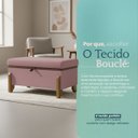 Ver imagem 4 de Puff Recamier Baú Versallies 100 Cm para Sala Quarto Bouclé