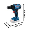 Ver imagem 2 de Furadeira e Parafusadeira Impacto 18v Gsb183li 1 Bateria Azul