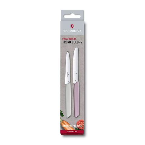 Conjunto Facas Victorinox Swiss Modern Edição Limitada - 2 Unidades - Rosa e Cinza - 6.9096.2l2