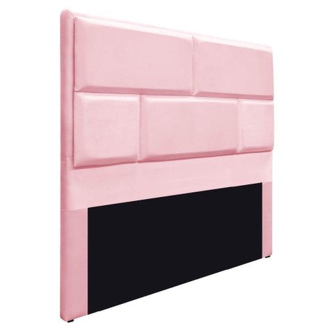 Cabeceira Queen Brick P02 160 cm P/Cama Box Rosa Bebê
