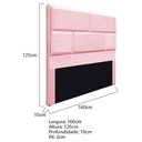 Ver imagem 6 de Cabeceira Queen Brick P02 160 cm P/Cama Box Rosa Bebê