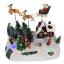 Ver imagem 7 de Cenario Vila Natalina Natal Musical com Movimento Iluminado Papai Noel Treno Rena Arvore de Natal de