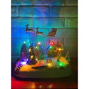 Ver imagem 4 de Cenario Vila Natalina Natal Musical com Movimento Iluminado Papai Noel Treno Rena Arvore de Natal de