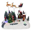 Ver mais imagens de Cenario Vila Natalina Natal Musical com Movimento Iluminado Papai Noel Treno Rena Arvore de Natal de