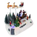 Ver imagem 1 de Cenario Vila Natalina Natal Musical com Movimento Iluminado Papai Noel Treno Rena Arvore de Natal de