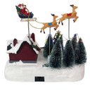Ver imagem 5 de Cenario Vila Natalina Natal Musical com Movimento Iluminado Papai Noel Treno Rena Arvore de Natal de