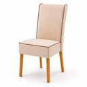 Ver imagem 7 de Conjunto de Jantar Vitta 6 Lugares Tampo MDF Cadeiras Veludo Bege 180cm Bom Pastor Móveis