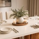 Ver imagem 4 de Conjunto de Jantar Vitta 6 Lugares Tampo MDF Cadeiras Veludo Bege 180cm Bom Pastor Móveis