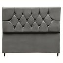 Ver imagem 1 de Cabeceira Estofada Cama Box Solteirão 100 Cm Suede Nina Cor:cinza