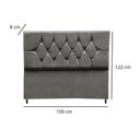 Ver imagem 3 de Cabeceira Estofada Cama Box Solteirão 100 Cm Suede Nina Cor:cinza