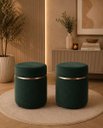 Ver imagem 4 de Puff Superior Rose Gold, Cor Verde Veludo - Let Móveis