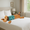 Travesseiro de Corpo 1,10m Xuxão Dog Pelucia Fofo P Abraçar Assitir Filme Dormir - 4