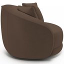 Ver imagem 4 de Poltrona Decorativa Base Giratória Witta M03 Veludo Marrom - Lyam Decor