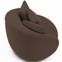Ver imagem 2 de Poltrona Decorativa Base Giratória Witta M03 Veludo Marrom - Lyam Decor