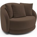 Ver imagem 1 de Poltrona Decorativa Base Giratória Witta M03 Veludo Marrom - Lyam Decor