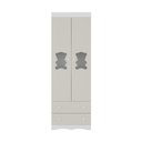 Ver imagem 7 de Guarda-roupa Infantil 62cm 2 Portas com Vidro e 2 Gavetas Doçura Multimóveis Mp4491 Branco/off