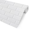 Papel de Parede Tijolo - Metro White - SEM TEXTURA - 1