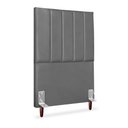 Ver imagem 4 de Cabeceira Estofada Solteiro Carla 90cm Corino Cinza