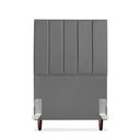 Ver imagem 1 de Cabeceira Estofada Solteiro Carla 90cm Corino Cinza