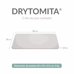 Tapete para Banheiro Antiderrapante Drytomita Momo Lifestyle (cinza Linho, 60x39 Cm) - 2