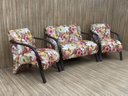 Ver imagem 1 de Conjunto Poltronas Braço Madeira Floral 66 México