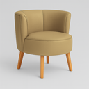 Ver imagem 1 de Poltrona Elegante para Sala de Estar Tecido Corano Resistente Pés de Madeira Reforçado