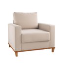 Ver imagem 3 de Conjunto Estofado Living 3 Lugares + 1 Poltrona Napoles Linho Bronze - Casa Giulia