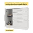 Ver imagem 4 de Cômoda Infantil 1 Porta 4 Gavetas 104cm Harmonia Yescasa Branco/Neve