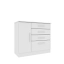 Ver imagem 2 de Cômoda Infantil 1 Porta 4 Gavetas 104cm Harmonia Yescasa Branco/Neve