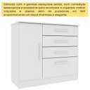 Ver imagem 5 de Cômoda Infantil 1 Porta 4 Gavetas 104cm Harmonia Yescasa Branco/Neve
