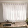 Cortina para Cozinha Branca de Voil 2,00 X 1,20m com Ilhós Artesanal Xadrez Rústico com Forro - 5