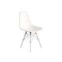 Ver imagem 3 de Conjunto 2 Cadeiras Eames Design Moderno Tubo de Ferro Branco Assento Branco
