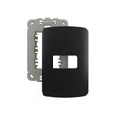 Ver imagem 1 de Placa com Suporte Margirius B3 Colors 4x2 para 1 Módulo Horizontal Preto Ebony
