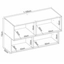 Ver imagem 7 de Armário Aéreo Proença 120cm Basculante 1 Porta Mdf e 1 Porta Vidro Reflecta Nogueira Touch/nude