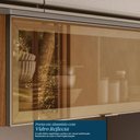 Ver imagem 4 de Armário Aéreo Proença 120cm Basculante 1 Porta Mdf e 1 Porta Vidro Reflecta Nogueira Touch/nude