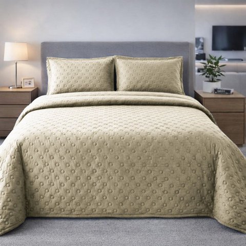 Cobre Leito Balle Casal Queen 3 Peças Colcha Cama Palha