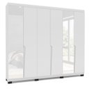 Ver imagem 2 de Roupeiro Casal Porto 6 Portas com Espelho 242x214cm Branco 240848