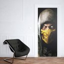 Ver imagem 1 de Adesivo de Porta Mortal Kombat Scorpion - P 70x210 cm