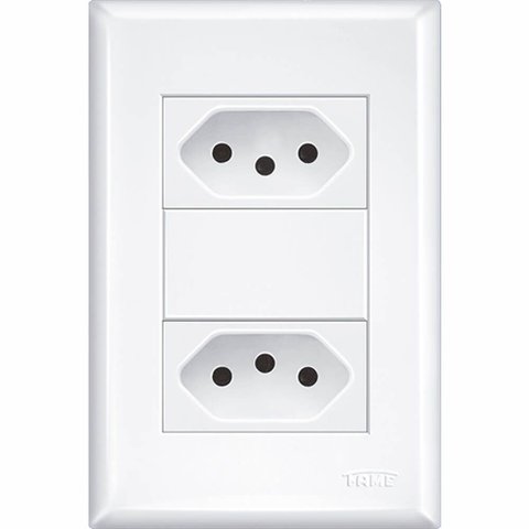 Conjunto 2 Tomadas Evidence 2P+T 20A 250 Volts 2916 - 10229164 - FAME 2 Tomadas 2P+T 20A Evidence - 