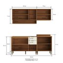 Ver imagem 4 de Cozinha Modulada Premium MDF 4 Peças Safira Nature Off White 190x220 cm Casamia